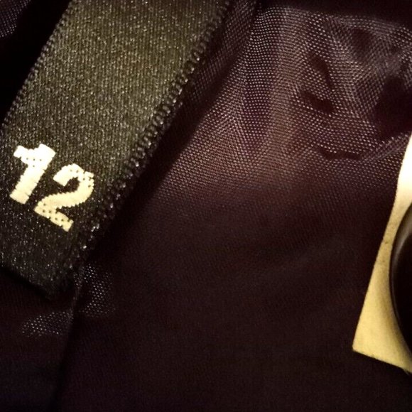 H & M MINI SKIRT Divided  womans retro look orange geometric design size 12 - Picture 4 of 6